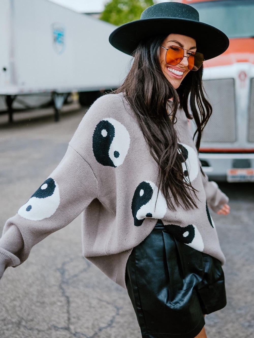 Dressed in LALA Karma Queen Yin and Yang Knit Sweater